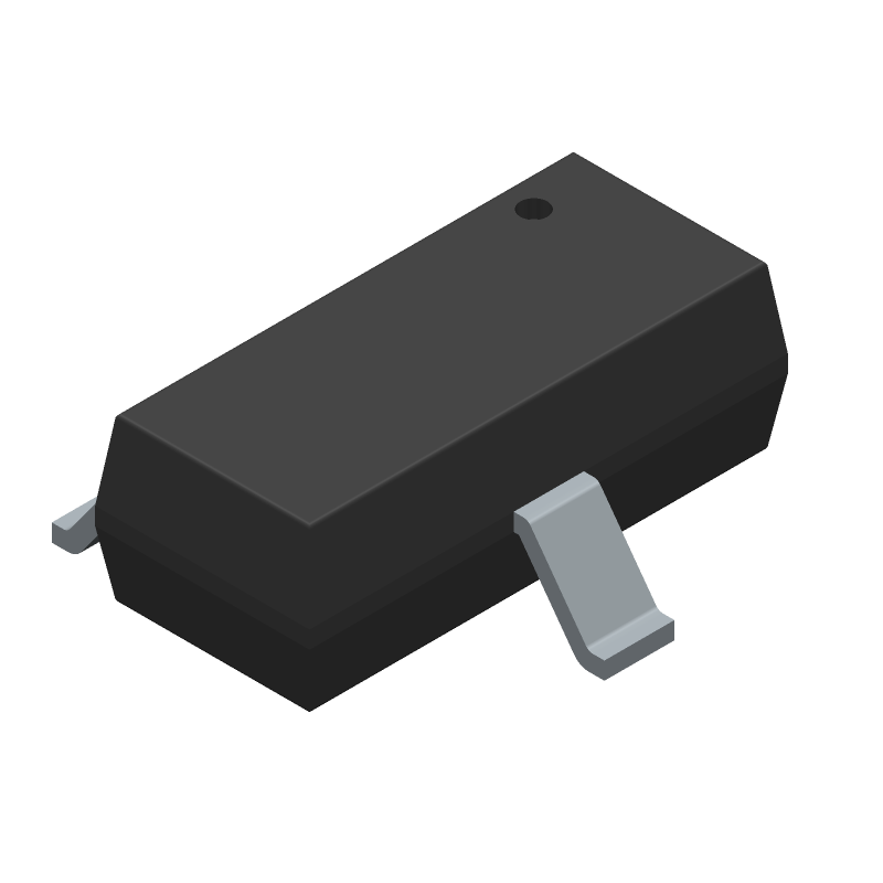Hall Effect Sensor, 8.4mT Min, 23.5mT Max, 0-25mA, Rectangular, Surface Mount, GREEN, PLASTIC, SOT-23, SMD-3