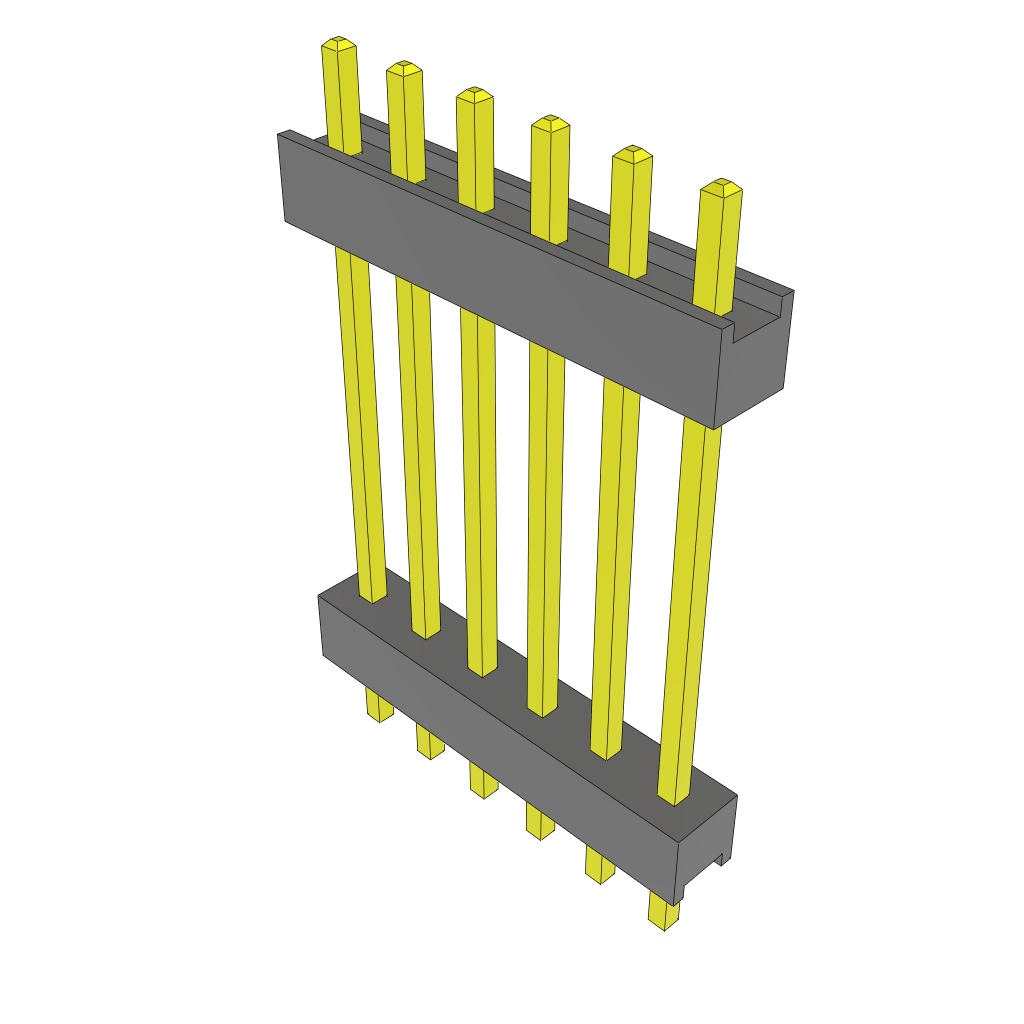 Conn Board Stacker HDR 6 POS 2.54mm Solder ST Top Entry Thru-Hole Bulk
