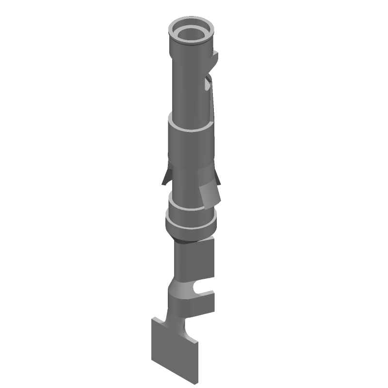 Female Signal Crimp Connector, 24-20 AWG, Tin Plated
