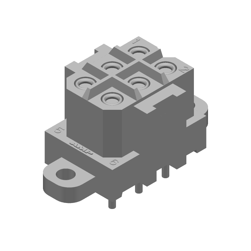 6 Pos Female Socket Connector, 7.5A, 600V, Wire-to-Board, Tin