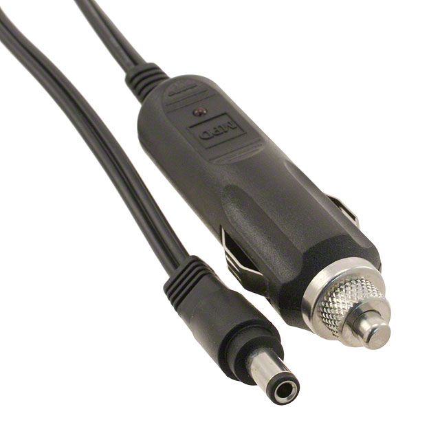 12V Black Power Cable Assembly, 1.83m M-M