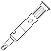 Weller 2.4 mm Straight Chisel Soldering Iron Tip for use with WP60 Soldering Iron