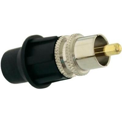 RCA connector Plug, straight Number of pins: 2 Telecom Security 1 pc(s)