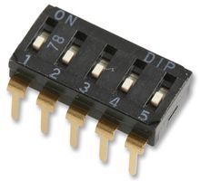 MULTICOMP   MCEIR-05   DIP / SIP Switch, MCEI Series, SPST, Through Hole, 25 mA, 24 VDC