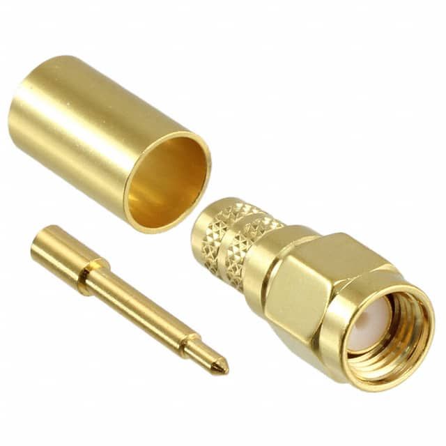 SMA Straight Plug, 12.4GHz, 50R, Gold Plated Brass
