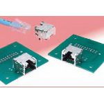 Conn Modular Jack F 8 POS 2.54mm Solder RA Thru-Hole 8 Terminal 1 Port Cat 5e Tray