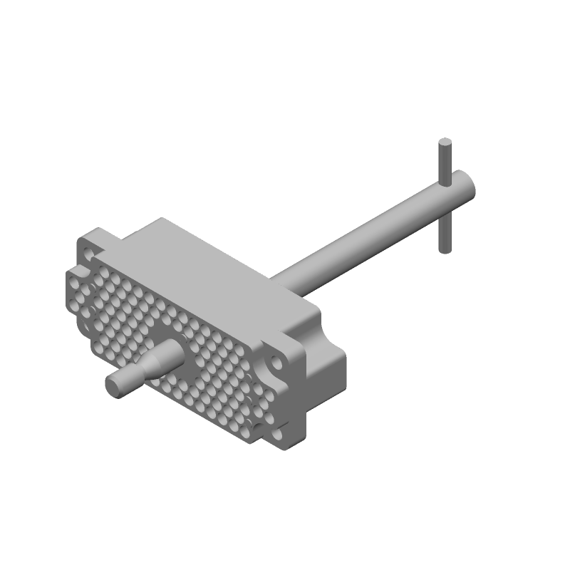 104 Pos Rectangular Connector, Black, UL94 V-0, 150°C