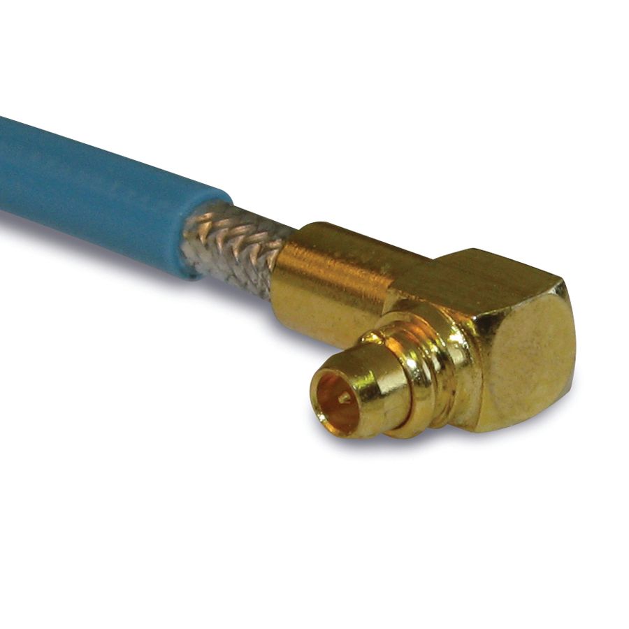 RF MMCX Connector, Female, Right Angle, 6GHz, 50 Ohm, Gold
