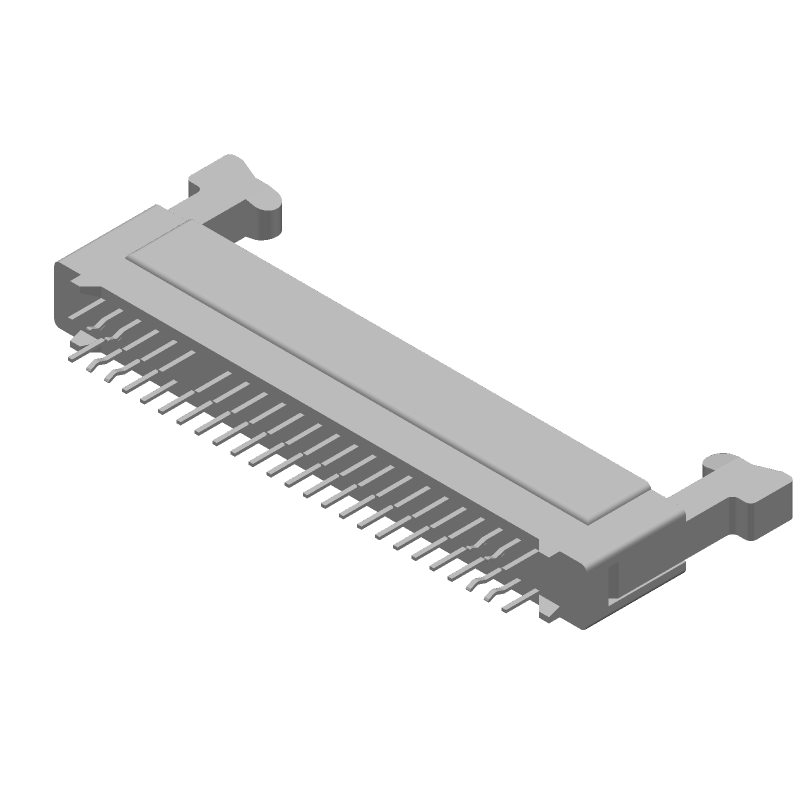 50 Pos Card Edge Connector, 2.54mm Pitch, Straight, Thru-Hole, Female