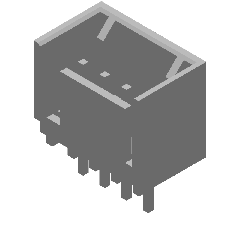 4 Pos 2.54mm Shrouded Header, Male, Straight, Solder, Thru-Hole