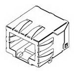Conn RJ-45 F 8 POS 1.27mm Solder RA SMD 8 Terminal 1 Port Embossed T/R Cat 3