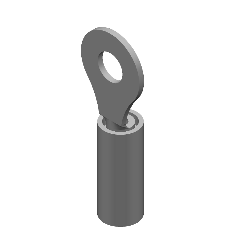 PIDG Ring Terminal, 20-22AWG, Copper, Nickel, Insulated, 300V