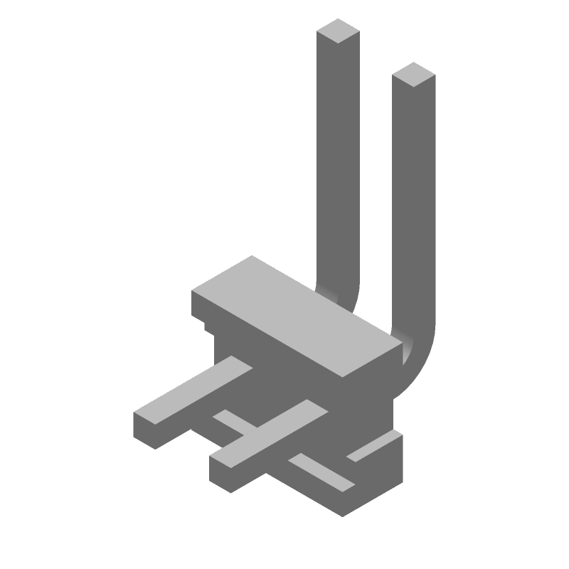 2 Pos 3.96mm Unshrouded Header, Male Pin, 7A, 600V, Solder, Thru-Hole
