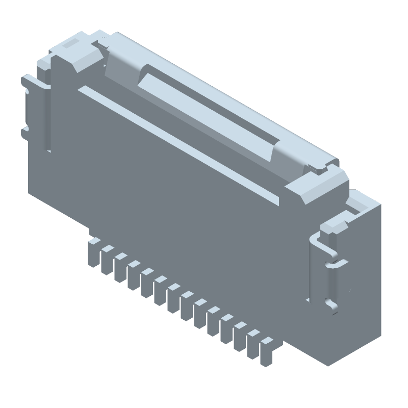FPC Connector, 14 Pos, 0.5mm Pitch, RA SMD, 250V