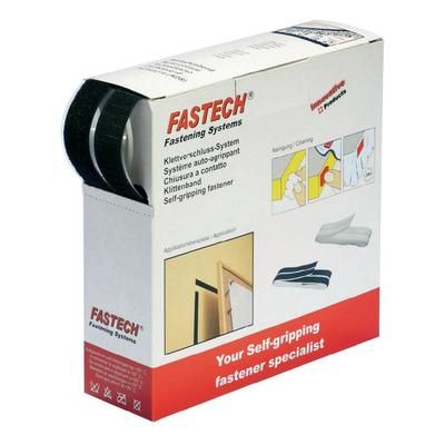 Velcro tape stick-on Hook and loop pad (L x W) 25000 mm x 30 mm Black Fastech 25 m