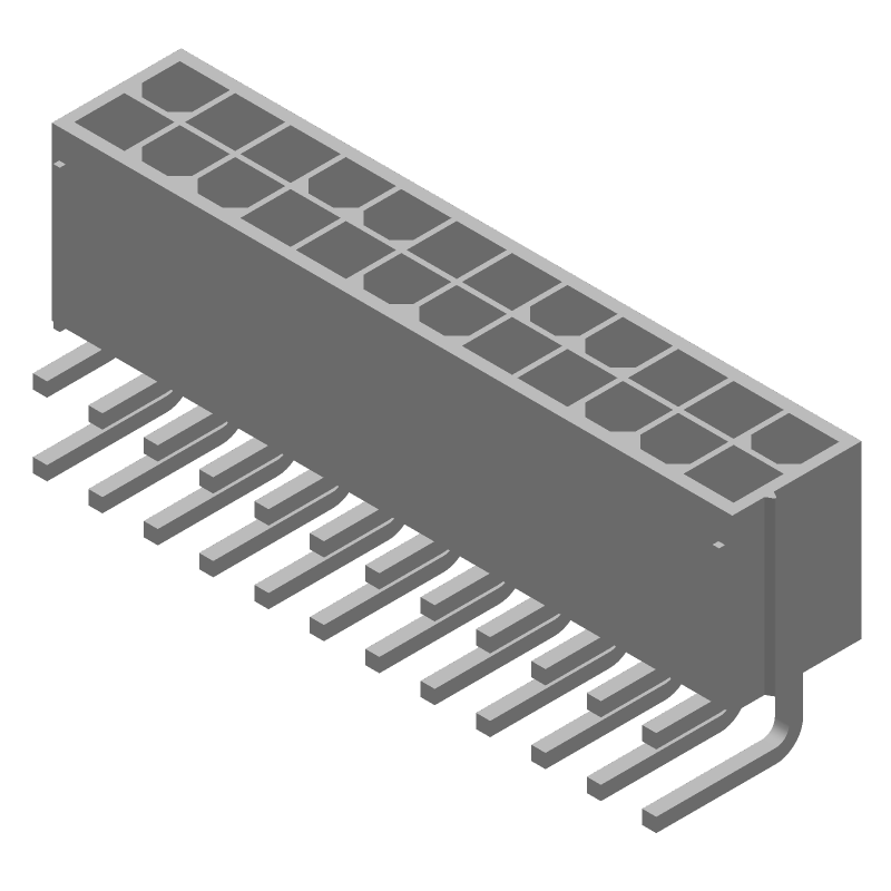 24 Pos 9A 600V RA Header, Wire-to-Board, Tin Plated Brass