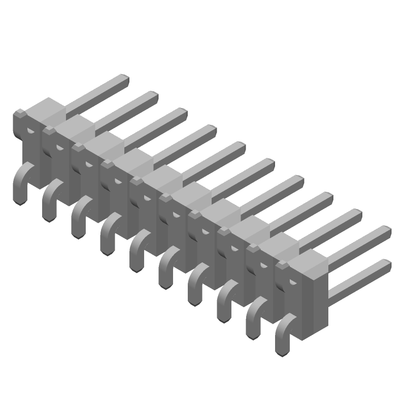20 Pos 2 Row Header, 2.54mm Pitch, 3A, 250V, SM, Male