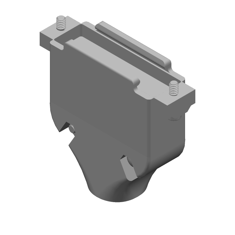 Shielded Metal Backshell, Straight, Zinc Alloy, Nickel Plated