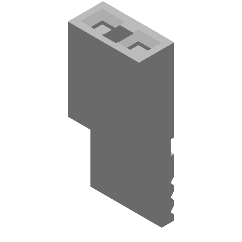 2 Pos 2.54mm Pitch Female Shunt, Gold Plated Bronze, 3A, Straight