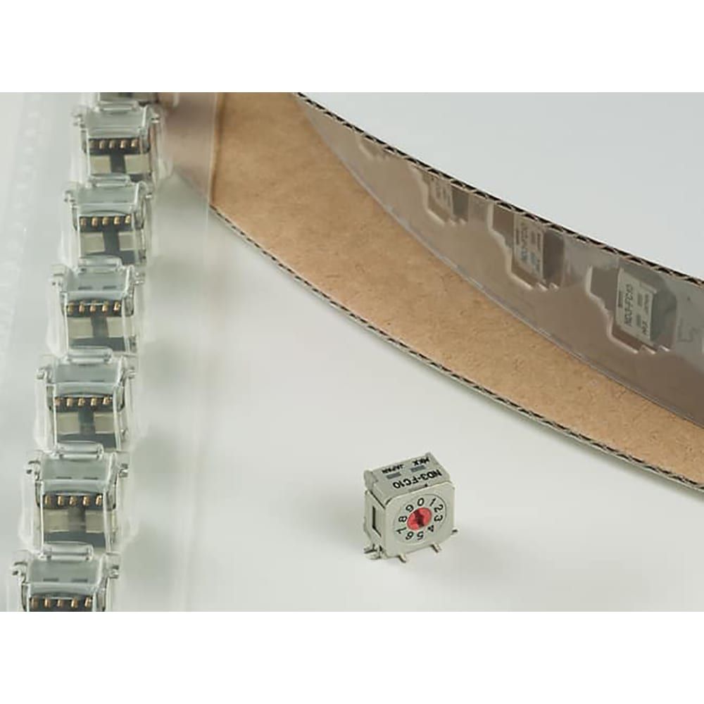 Rotary Switch, 10 Positions, Circular, 0.1A, 5VDC, Solder Terminal, Rotary Screw Actuator, Surface Mount-right Angle,