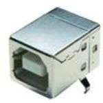 Conn USB Type B RCP 4 POS 2.5mm Solder RA Thru-Hole 4 Terminal 1 Port Tray