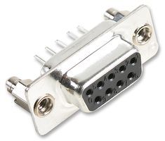 25 Pos D-Sub Connector, Female, Straight, Gold Contacts, 3A, 250V