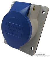 ILME   PE1663PI   Power Entry Connector, 16 A, 240 V, Blue, Receptacle, 1 Outlet, Panel Mount
