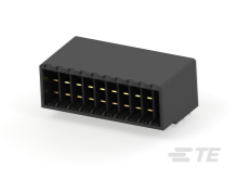 Power Connector, 20 Pos, 600V, 8A, RA, Thru-Hole, Solder