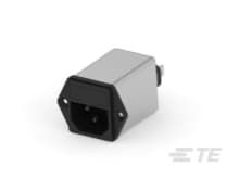 1A 250VAC Male Mains Power Connector, 3 Pos, Quick Connect
