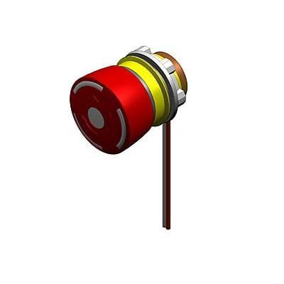 32mm Illuminated Pushbutton Switch, SPST-1NO/1NC, 3A, 250V, Red