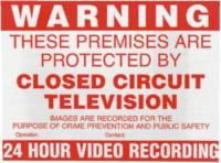 Sure24 Red PVC Security Sign, Warning Closed Circuit Television, English, 400 mm x 600mm