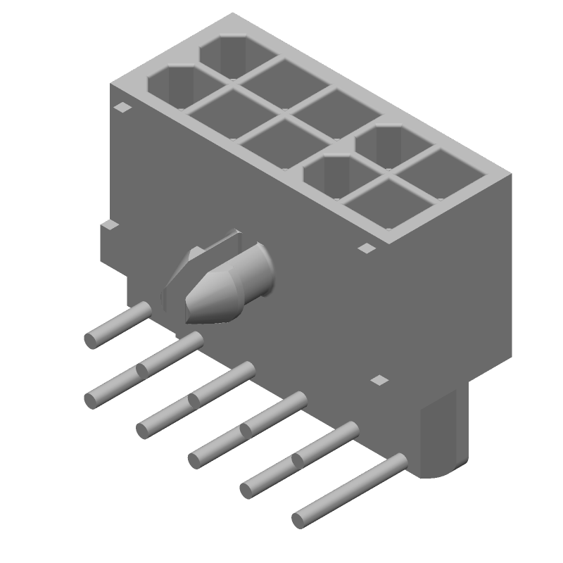10 Pos 9.5A RA HDR Connector, Wire-to-Board, Gold, 600V