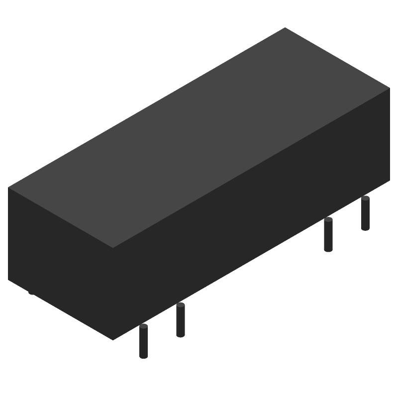 Reed Relay: 2 Form A, 12VDC Coil, 0.5A/200VDC Contact, Through Hole