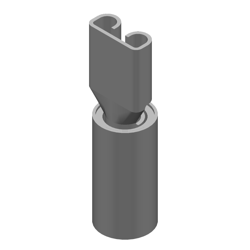 Female Quick Disconnect Terminal, 10-12AWG, Brass, Tin, 300V