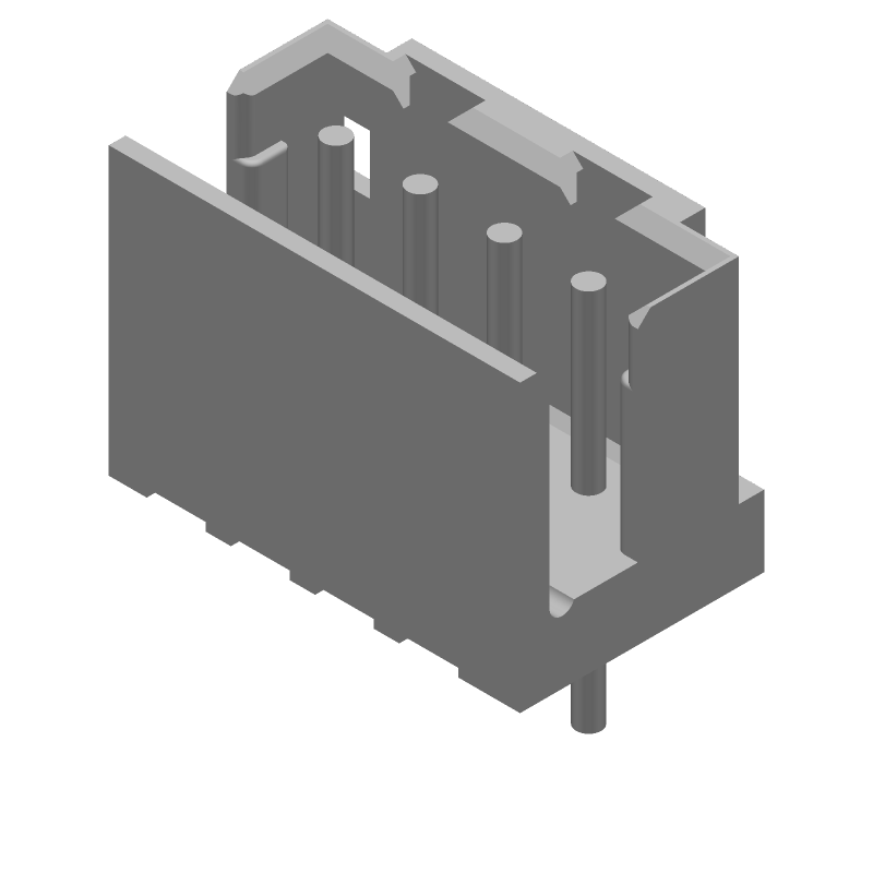 4 Pos 2mm Shrouded Header, Straight, Tin, 4A, 125V, TH