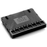 RJ11 Connector, 8 Pos, 8 Cont, 2.54mm Pitch, Gold, 1A, 150V, Right Angle, TH