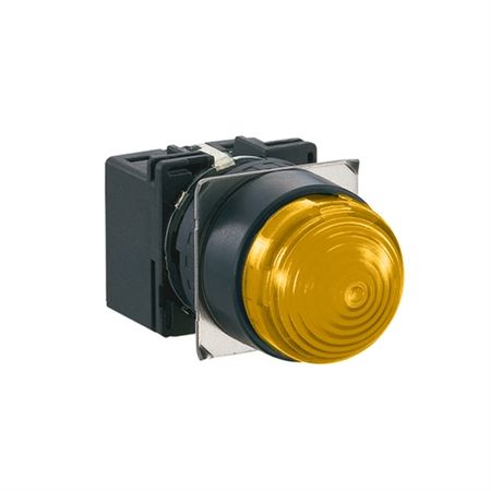 PANEL MOUNT INDICATOR, LED, 16MM, YELLOW, 24V; Mounting Hole Dia:16mm; LED Colour:Yellow; Forward Current If:16mA; Forward Voltage:24V; Luminous Intensity:-; Packaging:Each; Lens Shape:Dome ;RoHS Compliant: Yes