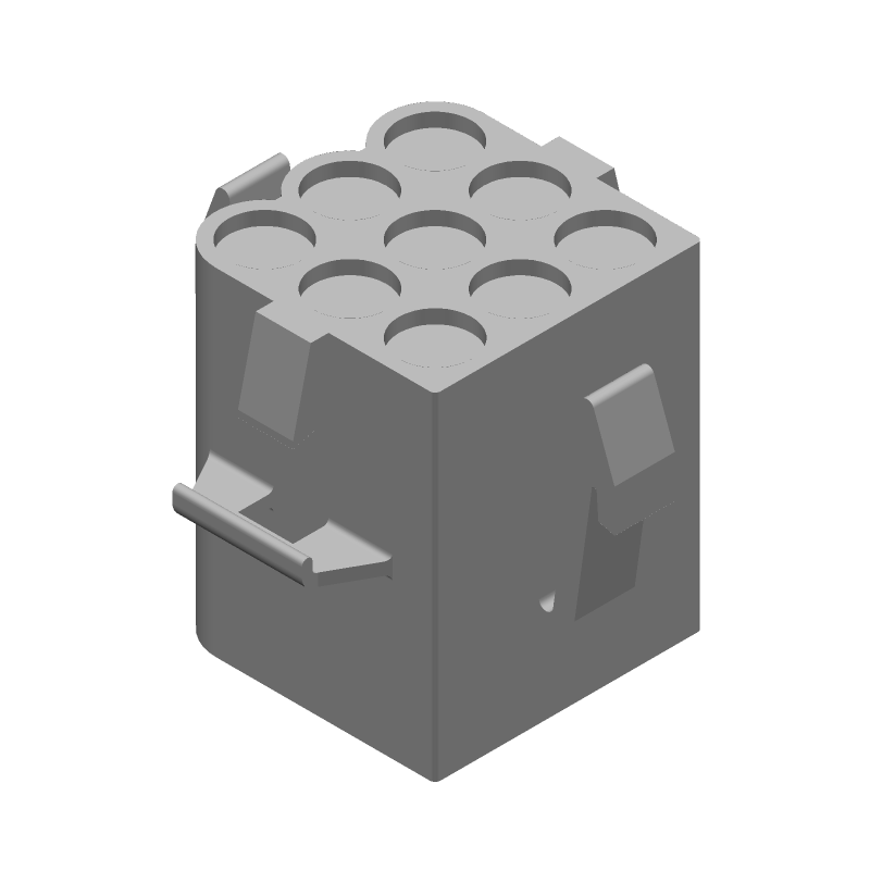 9 Pos Male Rectangular Connector, 28A, 250V, UL94 V-2, Nylon