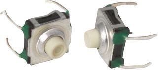 Switch Tactile N.O. SPST Round Button PC Pins 0.05A 12VDC 1.27N Thru-Hole