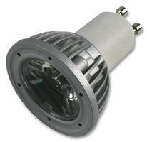 LED LAMP, GU10, 1W, GREEN; Voltage, supply: 240V ac; Lamp fitting type: GU10; Power rating: 1W; Angle, beam:...