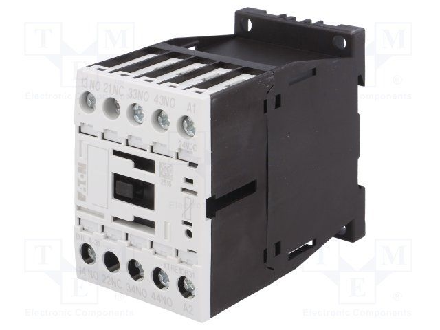 EATON MOELLER DILA-31(24VDC) Contactor, 3PST-NO, SPST-NC, DIN Rail, Panel, 240 V