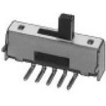 Slide Switch, 3 Positions, SP3T, Latched, 0.3A, 30VDC, 7 PCB Hole Cnt, Solder Terminal, Through Hole-right Angle