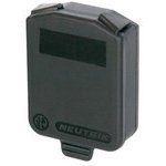 NEUTRIK         SCDX             Dust Cap / Cover, Hinged Cover, D Size Chassis Connector, Plastic Body