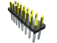 58-Contact Unshrouded Header, HDR, 2.54mm Pitch, Through Hole Mount