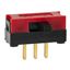 SPDT Slide Switch, 0.4VA 28V, Gold Plated, Through Hole