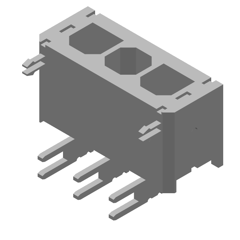 Rectangular Power Connector, 3 Contact(s), Male, Solder Terminal, Receptacle, ROHS COMPLIANT