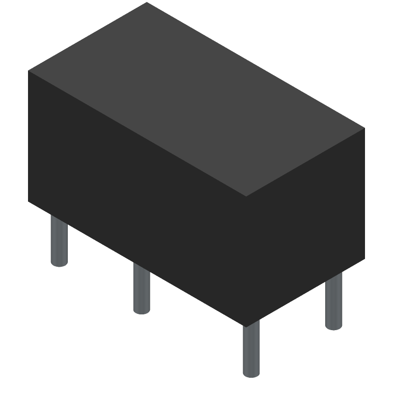 DPST Relay, 24VDC Coil, 5A/250VAC Contact, General Purpose, DIP