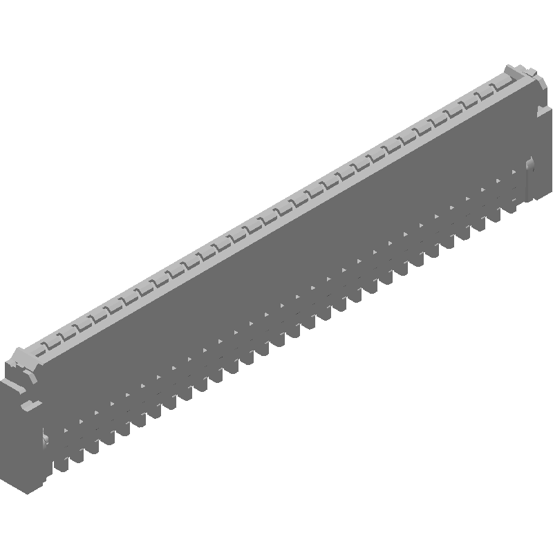 Card Edge Connector, 30 Contact(s), 1 Row(s), Female, Right Angle, 0.02 inch Pitch, Surface Mount Terminal, Locking, Natural Insulator, HALOGEN FREE AND ROHS COMPLIANT