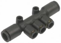 Legris 3304 Pneumatic Tee Tube-to-Tube Adapter, Push In 8 mm