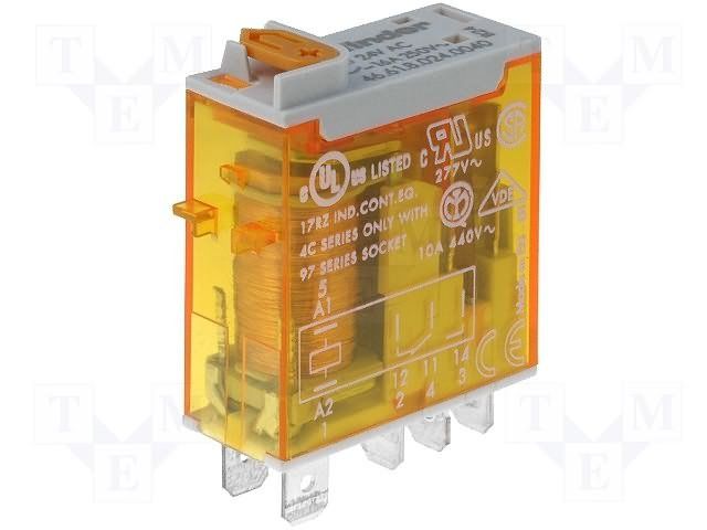 SPDT Electromechanical Relay, 16A, 24VDC Coil
